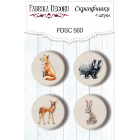 Скрапфішки набір 4шт Forest life #560, Фабрика Декору