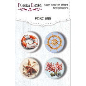 Скрапфішки набір 4шт Sea of dreams #599, Фабрика Декору