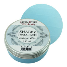 Меловая паста, Shabby Chalk Paste, Винтажно-голубая, 150 мл, Фабрика Декора