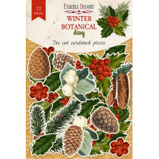 Набір вирубок колекція Winter botanical diary, 72 шт, Фабрика Декору