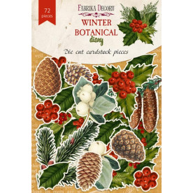 Набор высечек, коллекция Winter botanical diary, 72 шт, Фабрика Декора