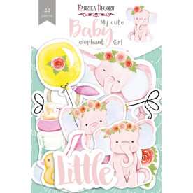 Набір вирубування, My cute Baby elephant girl, 44 шт, Фабрика Декору