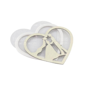 Заготівля для шейкера Наречений та наречена, 10.9х9.9 см, колір молочний, Фабрика Декору