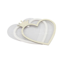 Заготівля для шейкера Серце з короною 11x11.8 см, колір молочний, Фабрика Декору