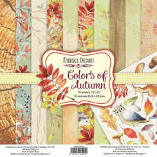 Набір скраппаперу Colors of Autumn, 30,5x30,5см, 10 арк., Фабрика Декору