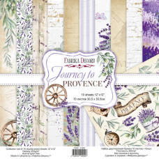 Набір скраппаперу Journey to Provence 30,5x30,5 см 10 арк, Фабрика Декору