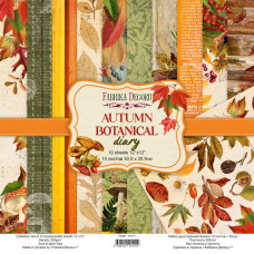 Набор скрапбумаги, Autumn botanical diary, 10 листов, 30,5x30,5 см, Фабрика Декора