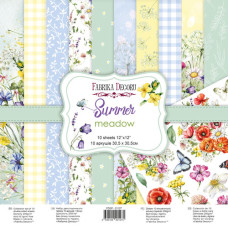 Набор двусторонней скрапбумаги Summer Meadow 30,5x30,5см, 10 листов, Фабрика Декора