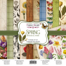 Набір скраппаперу Spring botanical story 30,5Х30,5 см, Фабрика Декору