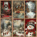Набір двостороннього паперу для скрапбукінгу Nostalgic Christmas 30,5x30,5 см 10 аркушів, Фабрика Декору