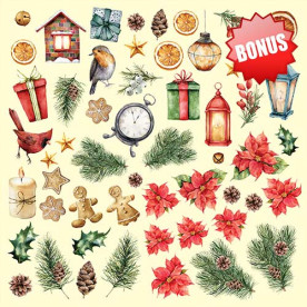 Лист з картинками для вирізання, Our warm Christmas, 30,5х30,5см, Фабрика Декору