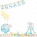 Набор скрапбумаги, My cute Baby elephant boy, 20x20 см, 10 листов, Фабрика Декора