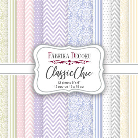 Набор скрапбумаги Classic Chic 15x15 см 12 листов, Фабрика Декору