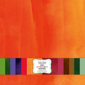 Набор скрапбумаги, Watercolor backgrounds, 12 листов, 30,5 x30,5 см, Фабрика Декора