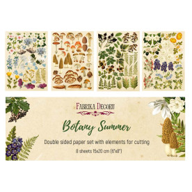 Набор двусторонних картинок для вырезания Botany Summer 15х20см, Фабрика Декора