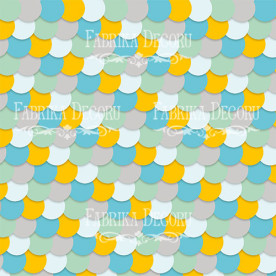 Лист двусторонней бумаги для скрапбукинга, My tiny sparrow boy #36-02, 30,5х30,5 см, 200 г/кв.м, Фабрика Декора