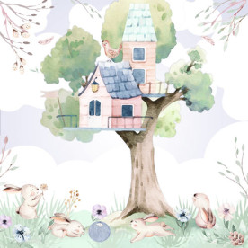 Лист двусторонней бумаги для скрапбукинга Sweet bunny #44-01, 30,5х30,5 см, Фабрика декора