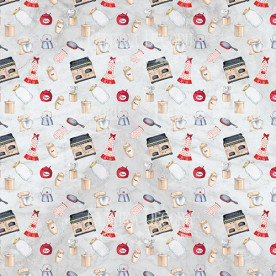 Лист двусторонней бумаги для скрапбукинга Soul Kitchen #45-02, 30,5х30,5 см, Фабрика декора