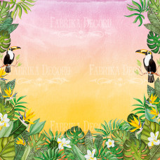 Лист двостороннього паперу для скрапбукінгу Wild Tropics #49-03 30,5х30,5 см, Фабрика Декору