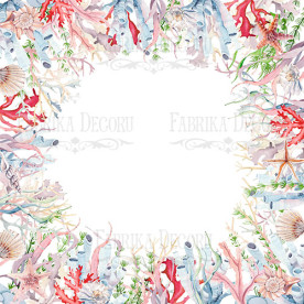 Лист двусторонней бумаги для скрапбукинга Sea soul #52-03 30,5х30,5 см, Фабрика Декора