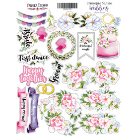 Набір наклейок (стікерів) # 015, Wedding of our dream, Фабрика Декору