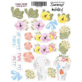Набор наклеек, стикеров, 22 шт, Summer holiday-2 #038 , Фабрика Декора