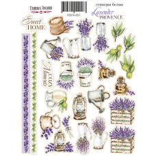 Набор наклеек, стикеров, #057, Lavender Provence-1 , Фабрика Декора