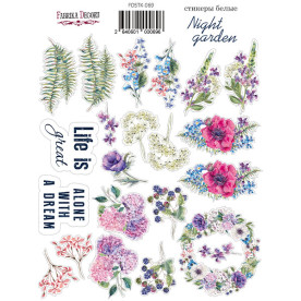 Набір наклейок, стікерів, # 069, Night garden, Фабрика Декору