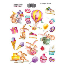 Набір наклейок, стікерів, # 070, Sweet Birthday, Фабрика Декору