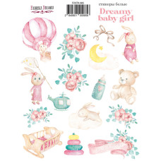 Набір наклейок, стікерів, 16 шт, Dreamy baby girl # 085, Фабрика Декору