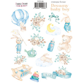 Набор наклеек, стикеров, 16 шт, Dreamy baby boy #086 , Фабрика Декора