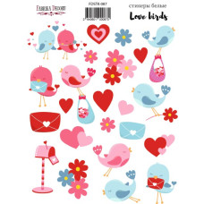 Набір наклейок (стікерів) 24 шт Love birds #087, Фабрика Декору