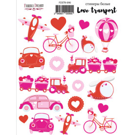 Набір наклейок (стікерів) 19 шт Love transport #090, Фабрика Декору