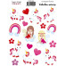Набір наклейок (стікерів) 18 шт Valentine unicorn #092, Фабрика Декору