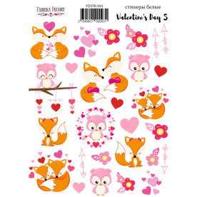 Набір наклейок (стікерів) 25 шт Valentines day 5 #093, Фабрика Декору
