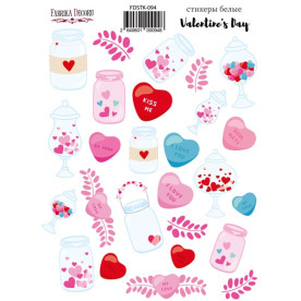 Набор наклеек (стикеров) 26 шт Valentines day #094, Фабрика Декора