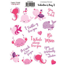Набор наклеек (стикеров) 17 шт Valentines day 2 #095, Фабрика Декора