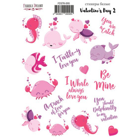 Набір наклейок (стікерів) 17 шт Valentines day 2 #095, Фабрика Декору