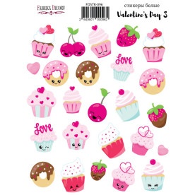Набор наклеек (стикеров) 25 шт Valentines day 3 #096, Фабрика Декора