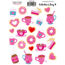 Набор наклеек (стикеров) 23 шт Valentines day 4 #097, Фабрика Декора