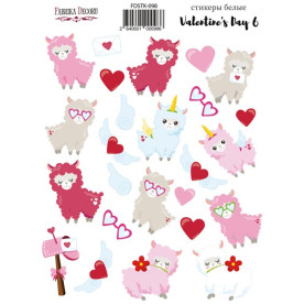 Набор наклеек (стикеров) 22 шт Valentines day 6 #098, Фабрика Декора