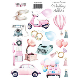 Набор наклеек (стикеров) 18 шт Walking on clouds #130, Фабрика Декору