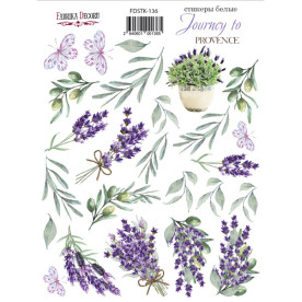 Набор наклеек (стикеров) 24 шт Jorney to provence #136, Фабрика Декору