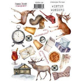 Набор наклеек (стикеров) 22 шт Winter wonders #139, Фабрика Декору
