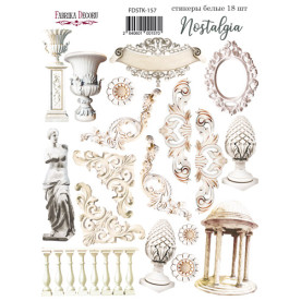 Набір наклейок, стікерів, Nostalgia # 157, 18 шт, Фабрика Декору