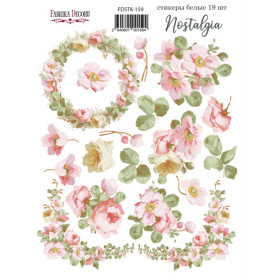 Набір наклейок, стікерів, Nostalgia # 159, 19 шт, Фабрика Декору