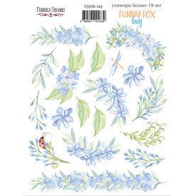 Набор наклеек, стикеров, 19 шт, Funny fox boy #183 , Фабрика Декора