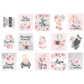 Набір наклейок (стікерів) для журналінга # 2-005, 21х15 см, Фабрика Декору
