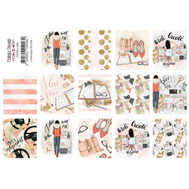 Набор наклеек (стикеров) для журналинга #2-008, 21х15 см, Фабрика Декора