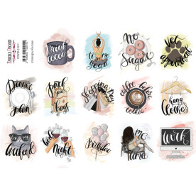 Набор наклеек (стикеров) для журналинга #2-011, 21х15 см, Фабрика Декора